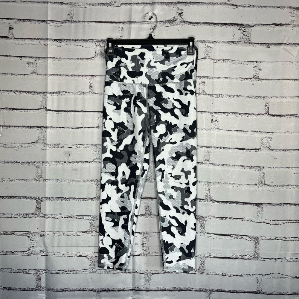 Evolution and Creation Black White Abstract Leggings SZ S High Waist Y2K Yoga - Picture 1 of 13